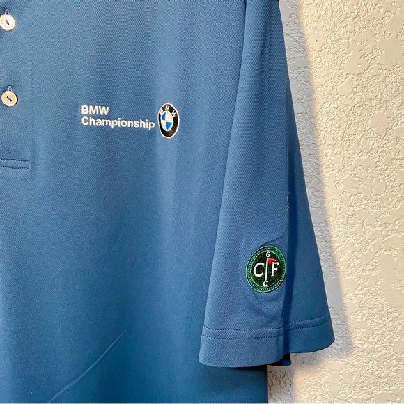 Peter Millar x Conway Farms Polo Men’s Large Blue BMW Championship Golf Shirt - Picture 2 of 10
